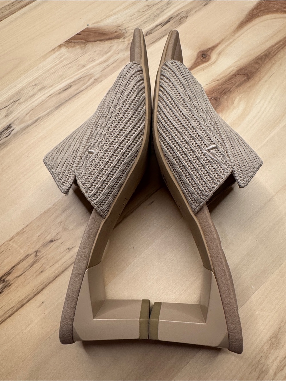 Vivaia Square-Toe Block Heel Sandals (Jade Pro) Almond Color 37 US 6.5 - Picture 3 of 7